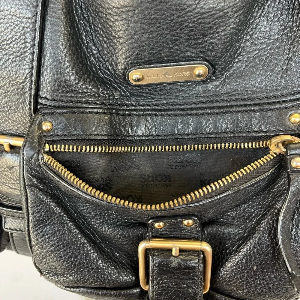Michael Kors Black Buckle Satchel